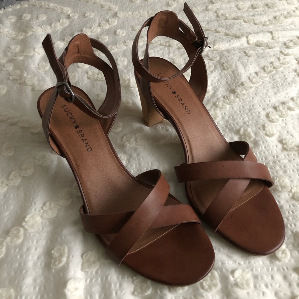 Lucky Brand Strapy Brown Sandal Heels - LP Parcia
